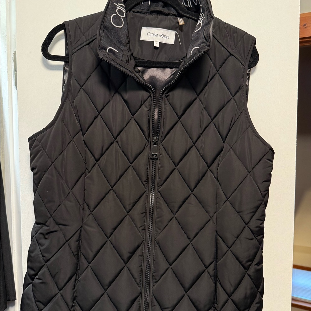 Calvin Klein Black Jacket with White Logo Patch